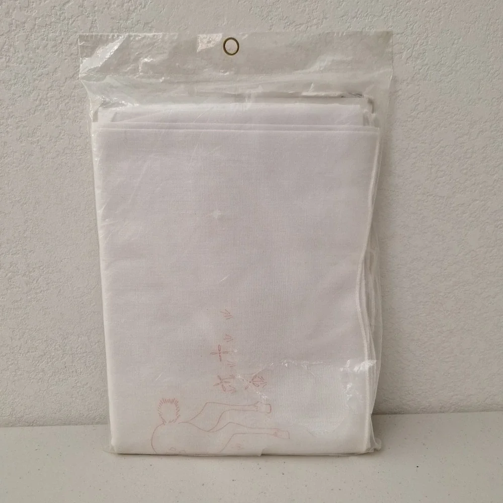 RARE Vtg NEW Vogart Crafts DEER FAWN Pair of Pillowcases Embroider Paint #8601C